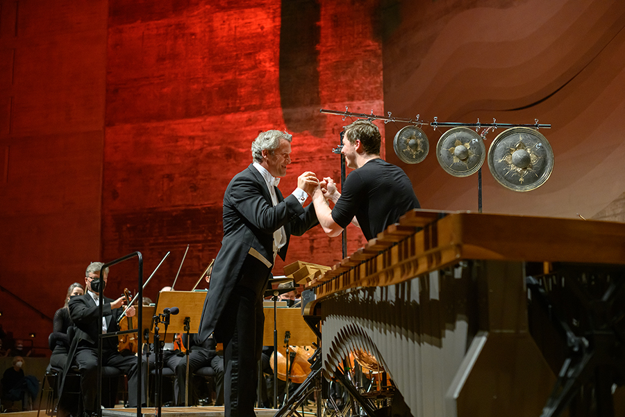 Markus Poschner, Martin Grubinger und Bruckner Orchester Linz, Audimax Regensburg 2022